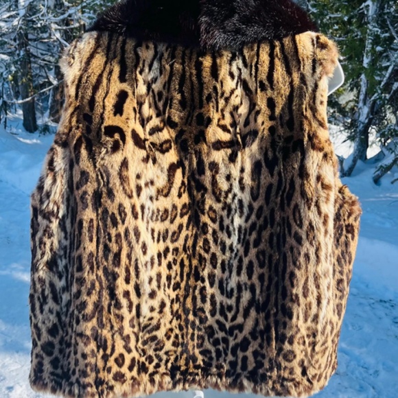 Vintage Edward Reilly & Co. Dyed Leopard Print Mink Fur Vest - Picture 6 of 6